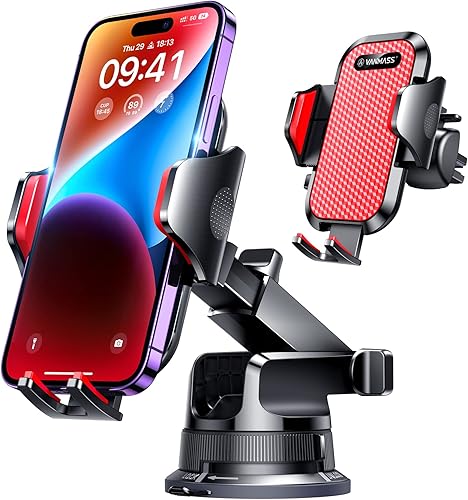 Miniatura 9 de VANMASS Versión Pro Soporte Universal de Teléfono para Coche Super Ventosa Soporte de Teléfono para Salpicadero, Soporte de Teléfono para Parabrisas