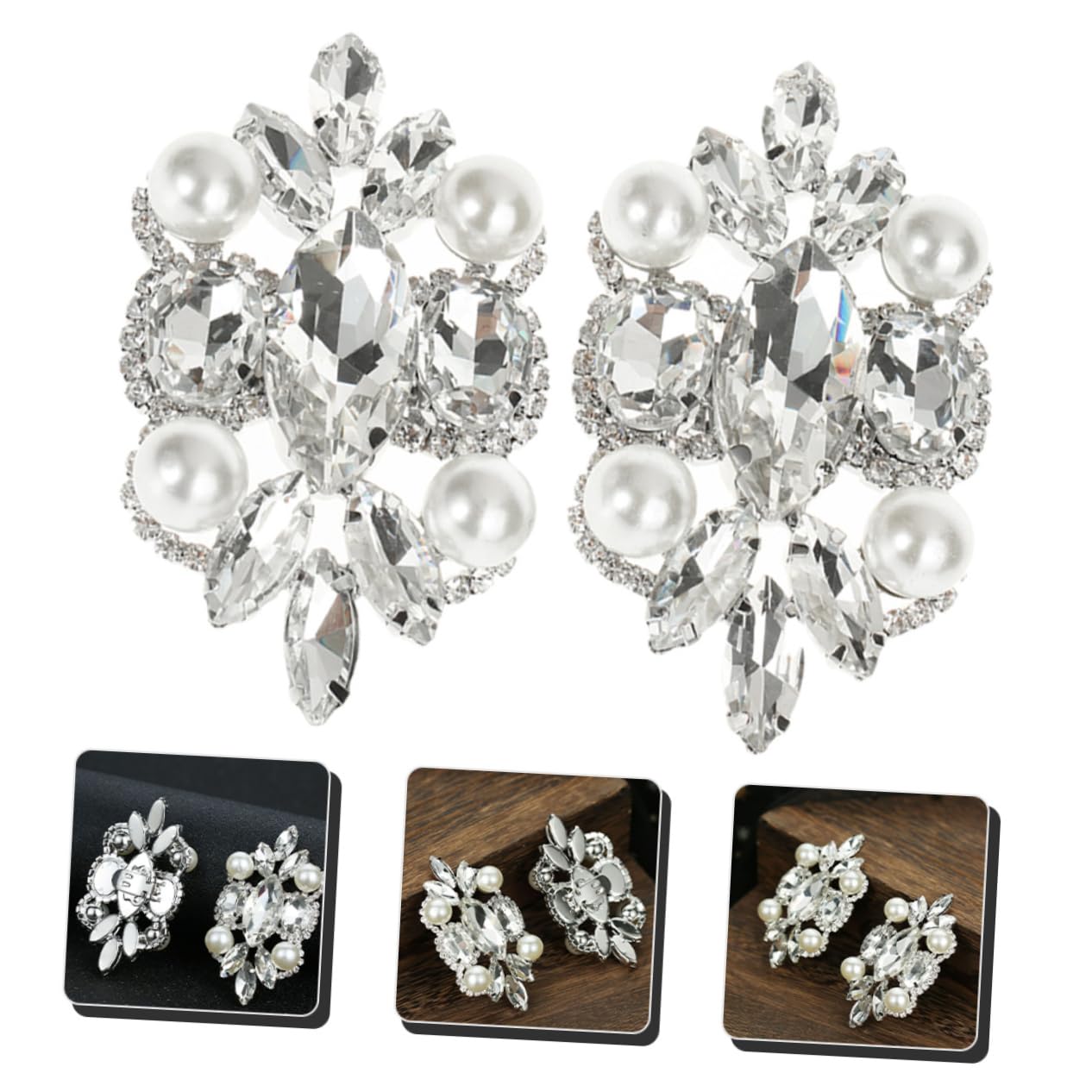 Healvian Clip per Scarpe Sposa Accessori per Cerimonie e Speciali Facili Rimuovere e Regolabili per Personalizzare