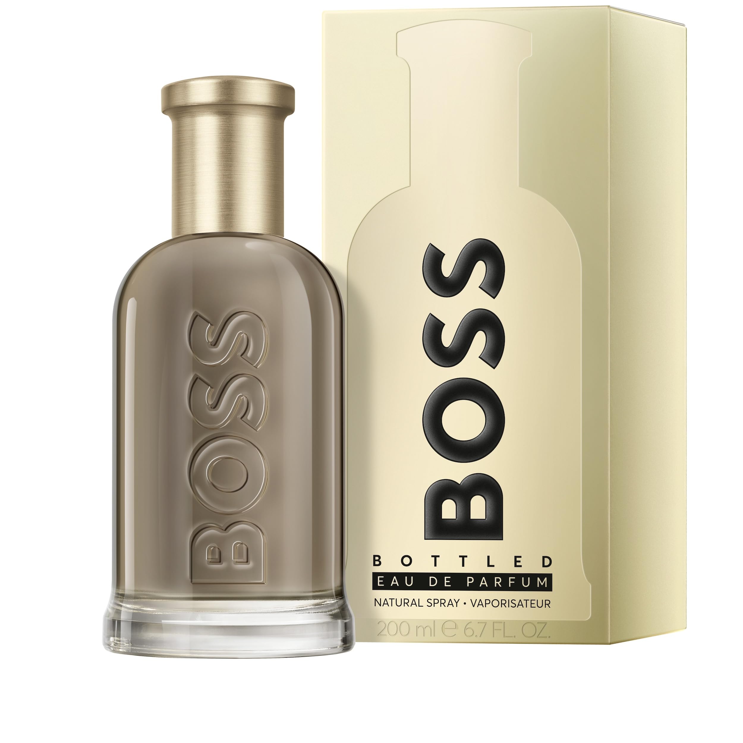 BOSS Bottled Eau de Parfum para hombres 200 ml | Fragancia amaderada ambarina y especiada | Atemporal y de larga duración