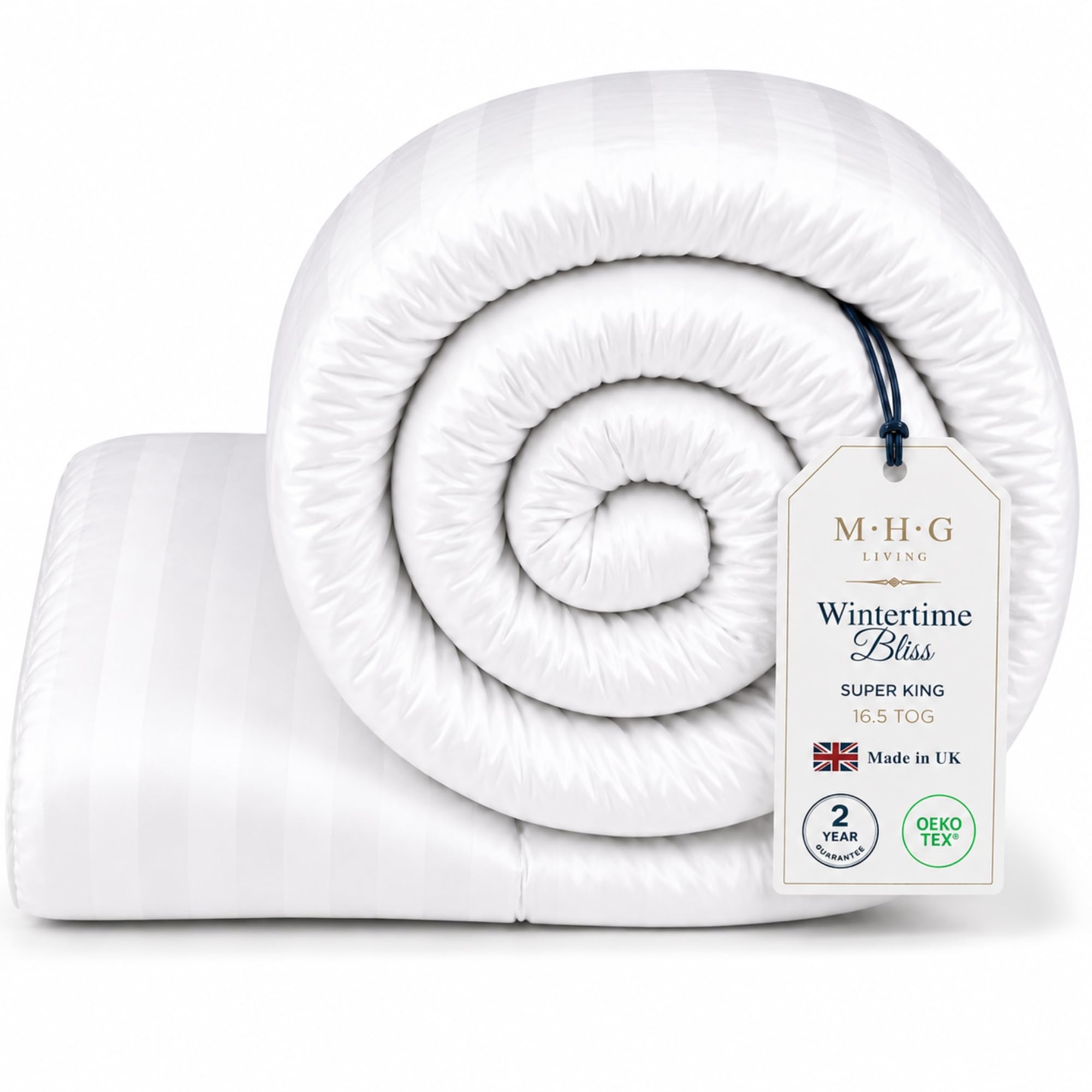 MHG Living 16.5 Tog Winter Microfibre Duvet – Super King (260x220cm) – Heavyweight Extra Warm Hollowfibre Quilt for Cold Weather – Hypoallergenic, Breathable & Machine Washable Bedding