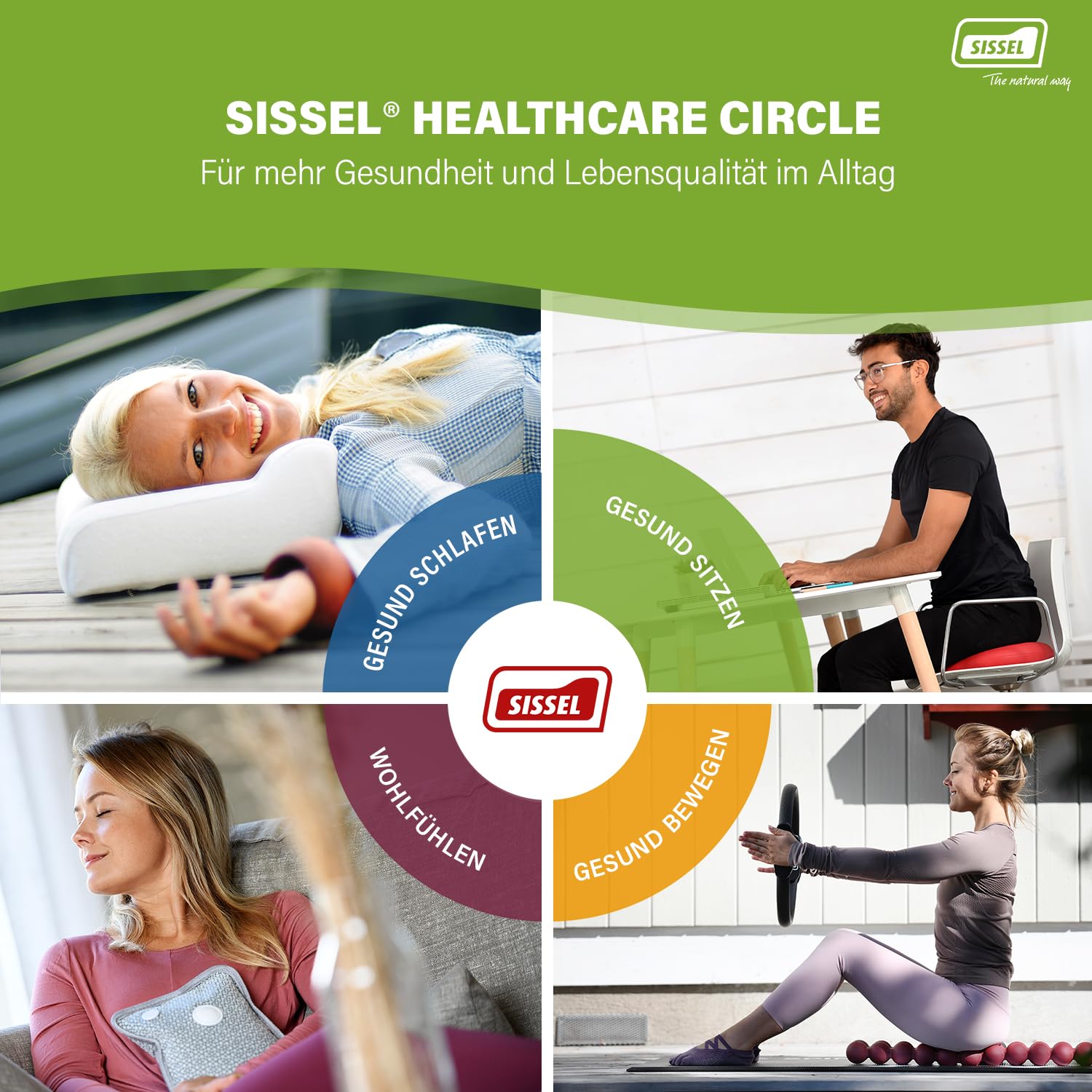 SISSEL DorsaBack Rückenkissen | Ergonomische Rückenstütze für gesundes Sitzen | Lendenkissen & Lendenwirbelkissen für Büro & Zuhause | Sitzkissen Auto mit Verstellbarer Neigung & hohem Komfort