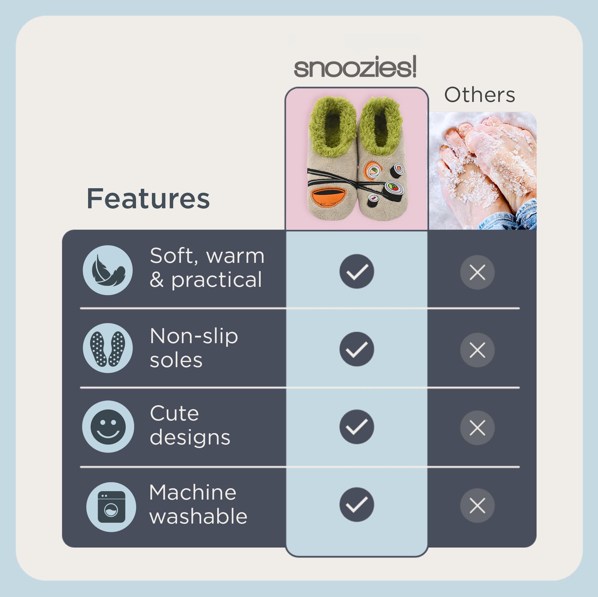 Snoozies Food Slipper Socks for Women, Funny Adult and House Slippers Soft Non-Slip, Sherpa Lining, Indoor Silly Slippers