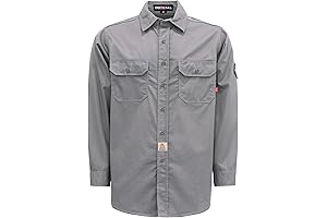 Lightweight, Flame Resistant Men's Fire Retardant Shirt, BOCOMAL 3 FR Welding Shirts