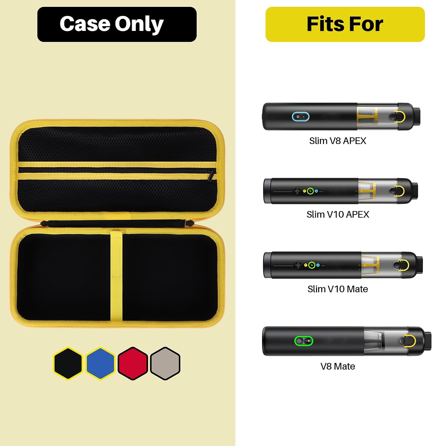 RIYADAone Case for Fanttik Slim V8 Apex/V8 Mate/Slim V10 Apex Car Vacuum