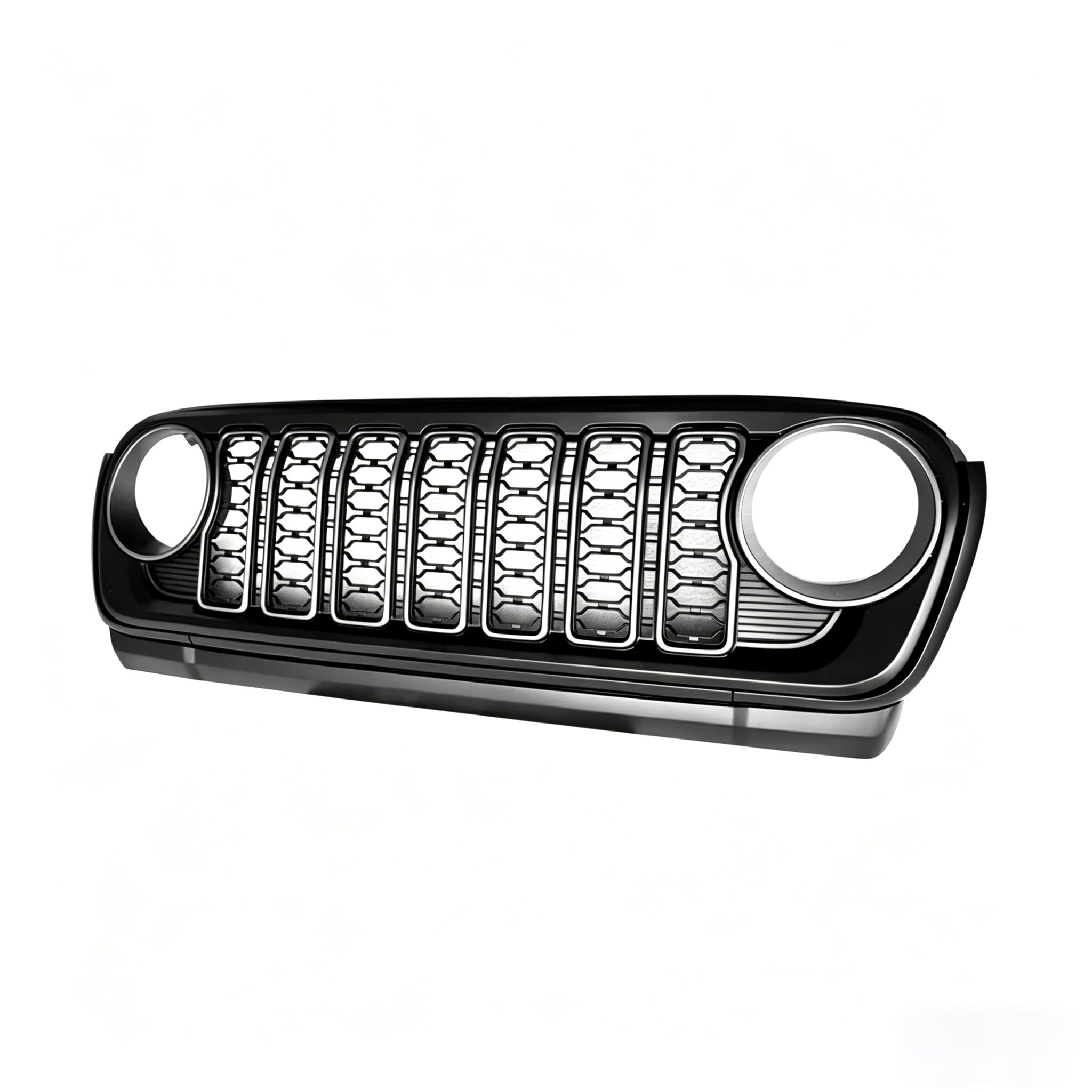 Front Grille Grid ABS, Front Face Grille Cover Modification, Hood Grid Grill for JEEP JL Wrangler 2018+ Accessories Decoration, JL1300/30-2 (1300 without camera hole 18-22 years)