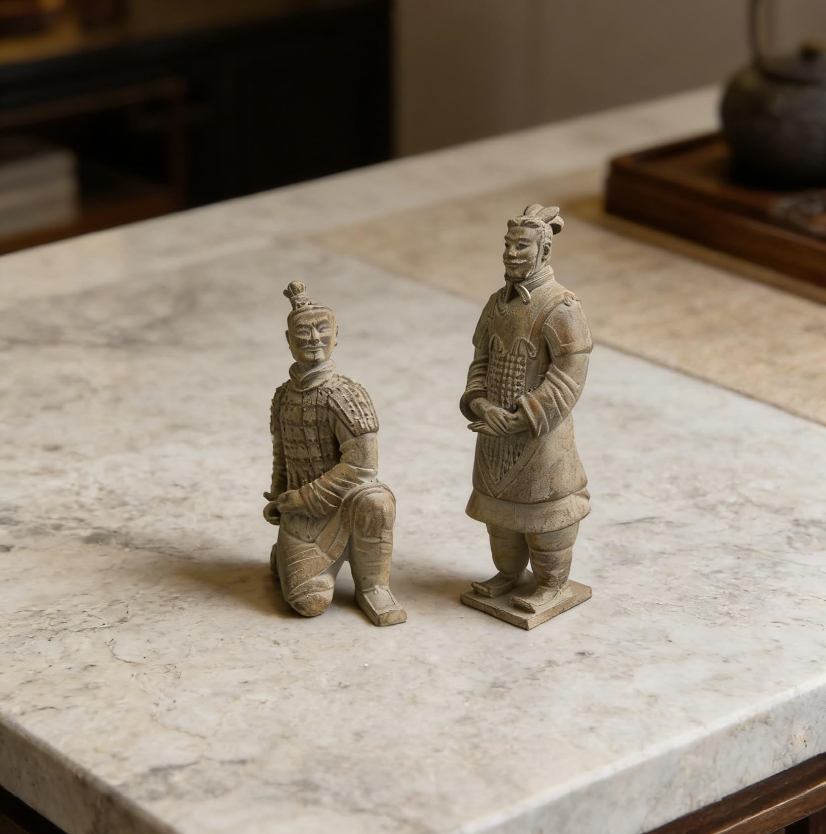 Artgenius Collectibles Terracotta Warriors Figurine Handmade Terracotta Warriors Statue Magnet Gift (4.4IN)