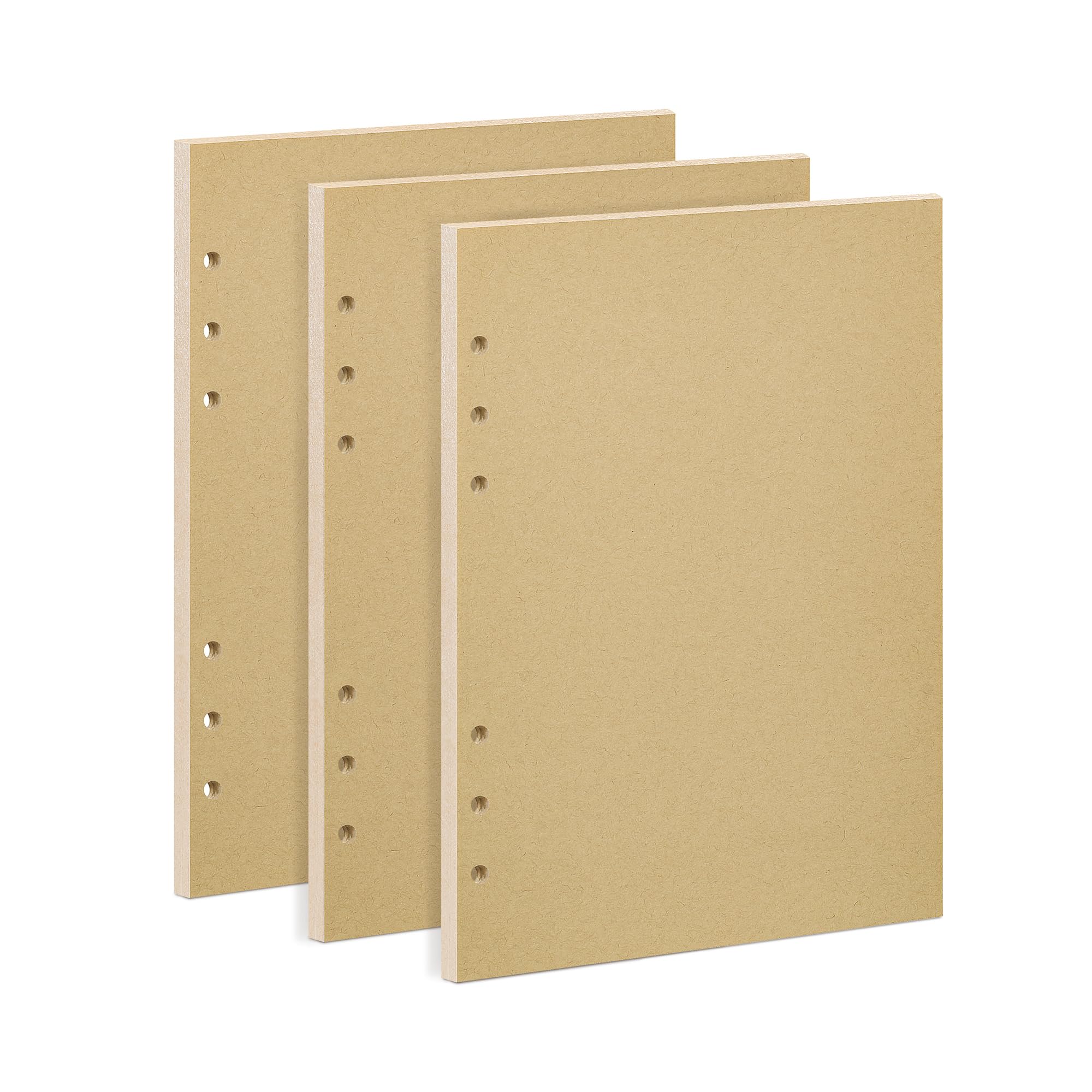 A5 Kraft Loose Leaf Refill Paper, 210x142mm, 135 Sheets Brown Planner Refills, 6-Ring Binder Compatible, 100GSM Insert Papers for Journals, Sketching, Vintage Writing & DIY Crafts โ image 1