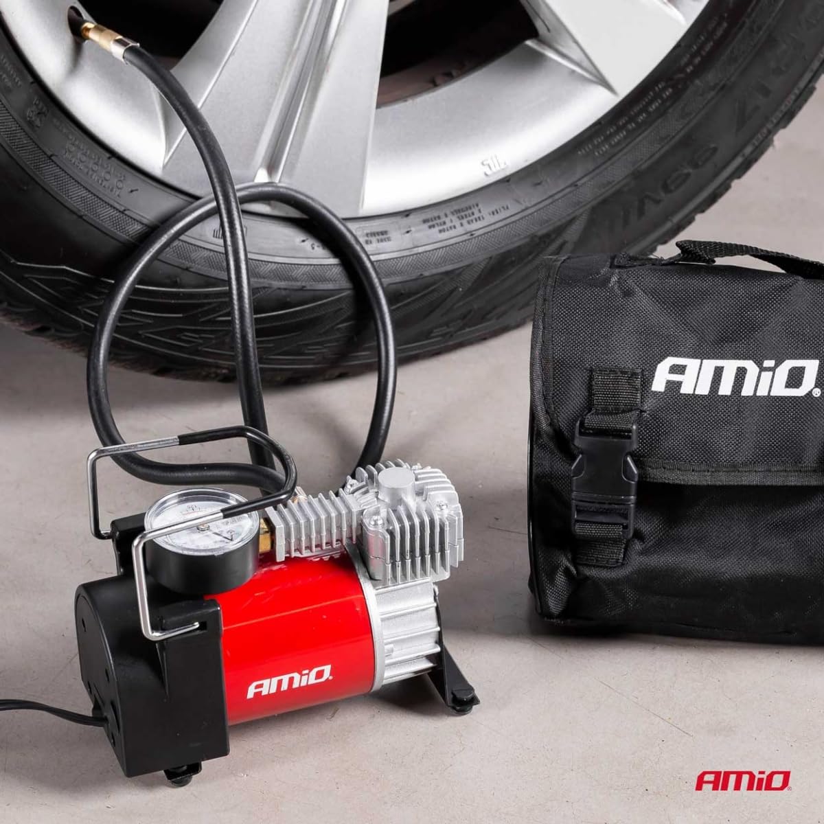 Compresor metálico portátil de Aire para Coche 12V HQ Acomp-03