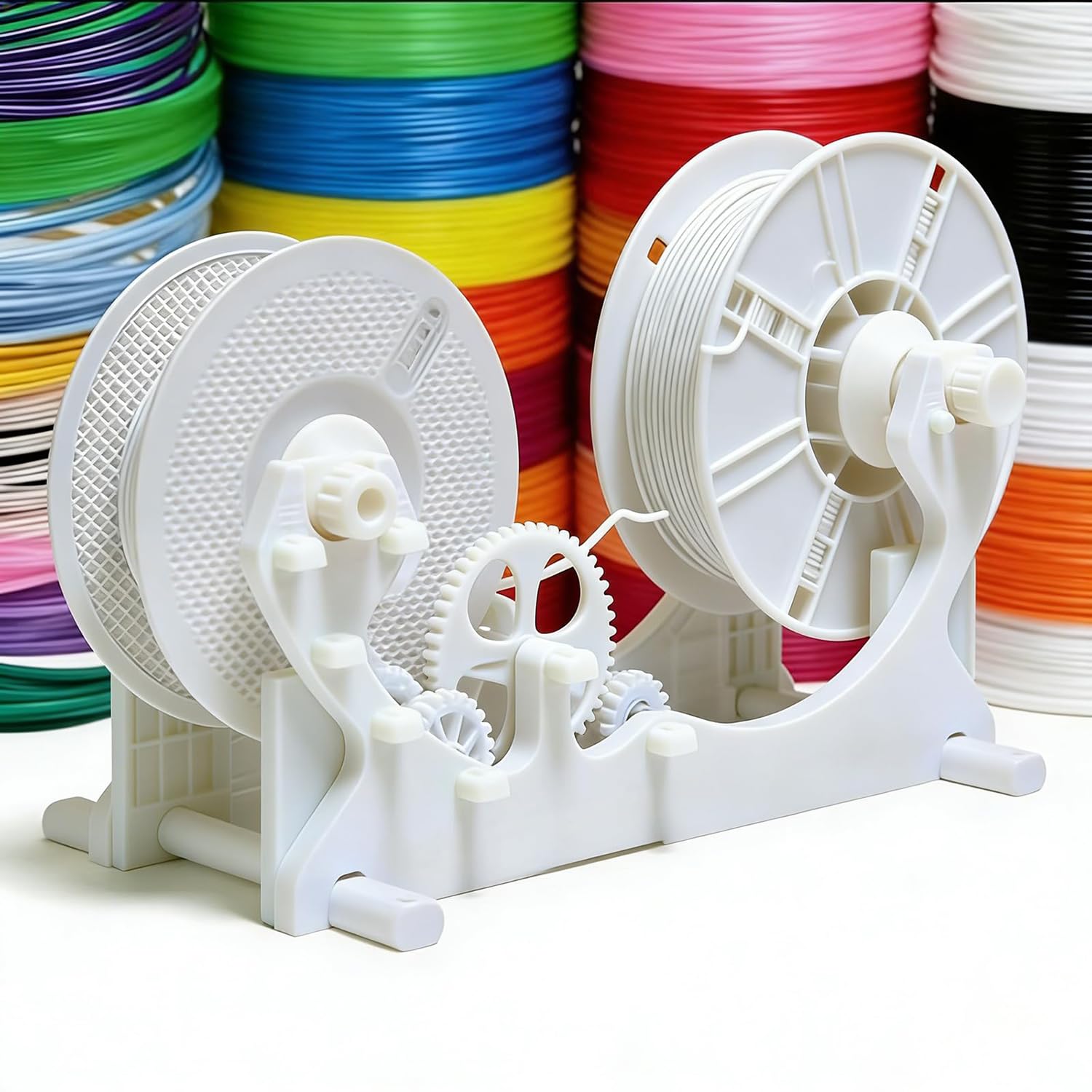 Vila Smo 3D Electric Filament Transfer Winder, Tangle-Free Filament Spool Winder With Synchronous Belt Drive, 1Kg Capacity, Tool-Free Portable Respooler For Pla Abs Wire Sewing Thread