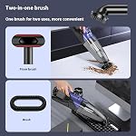 Nuvian VC036S Cordless Handheld Vacuum Cleaner – 2 Motor High Power, 12,000Pa Suction, 10 (400mAh) Battery, HEPA Filter, LED Light, Home, Car & Office Cleaning