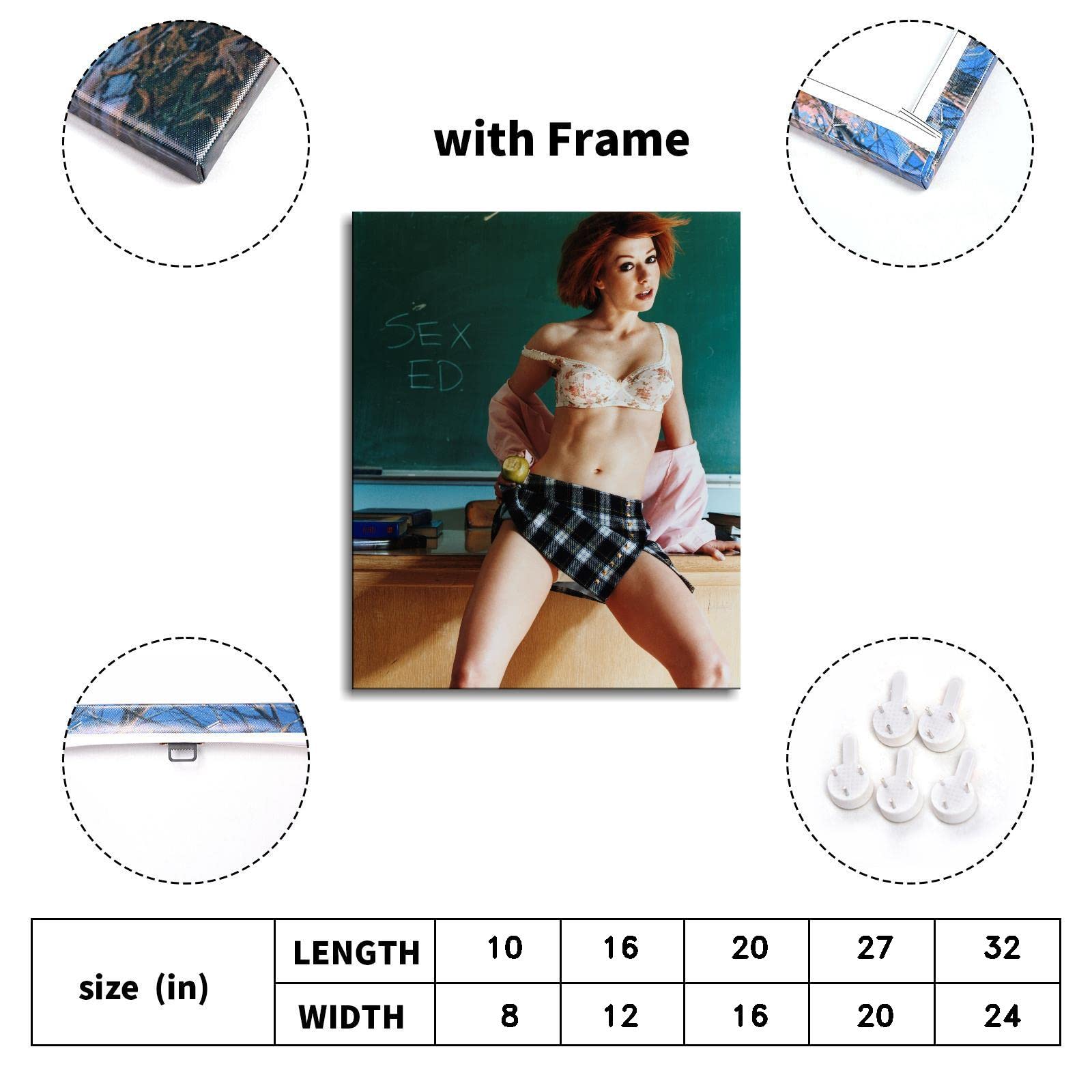 Alyson Hannigan Sexy Actor Poster Famous Women Star Canvas Prints Retro  Aesthetic Wall Art For Home Office Living Room Decorations With Framed  32x24 : Amazon.ca: Home