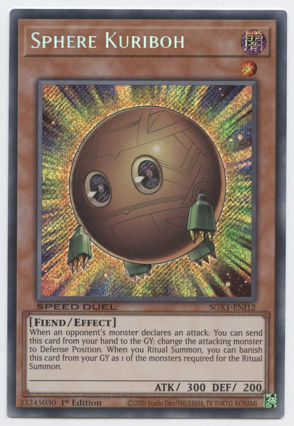 Yu-Gi-Oh! Sphere Kuriboh - SGX1-ENI12 - Secret Rare