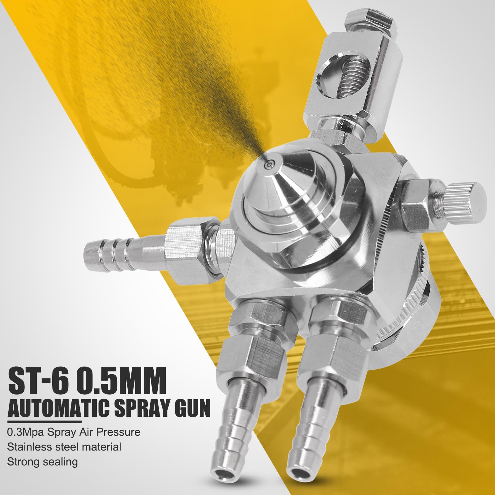 Mini Pistola pulverizadora automática EVTSCAN, pulverizador de Pintura de Acero Inoxidable para jardín agrícola ST-6(0.5mm)