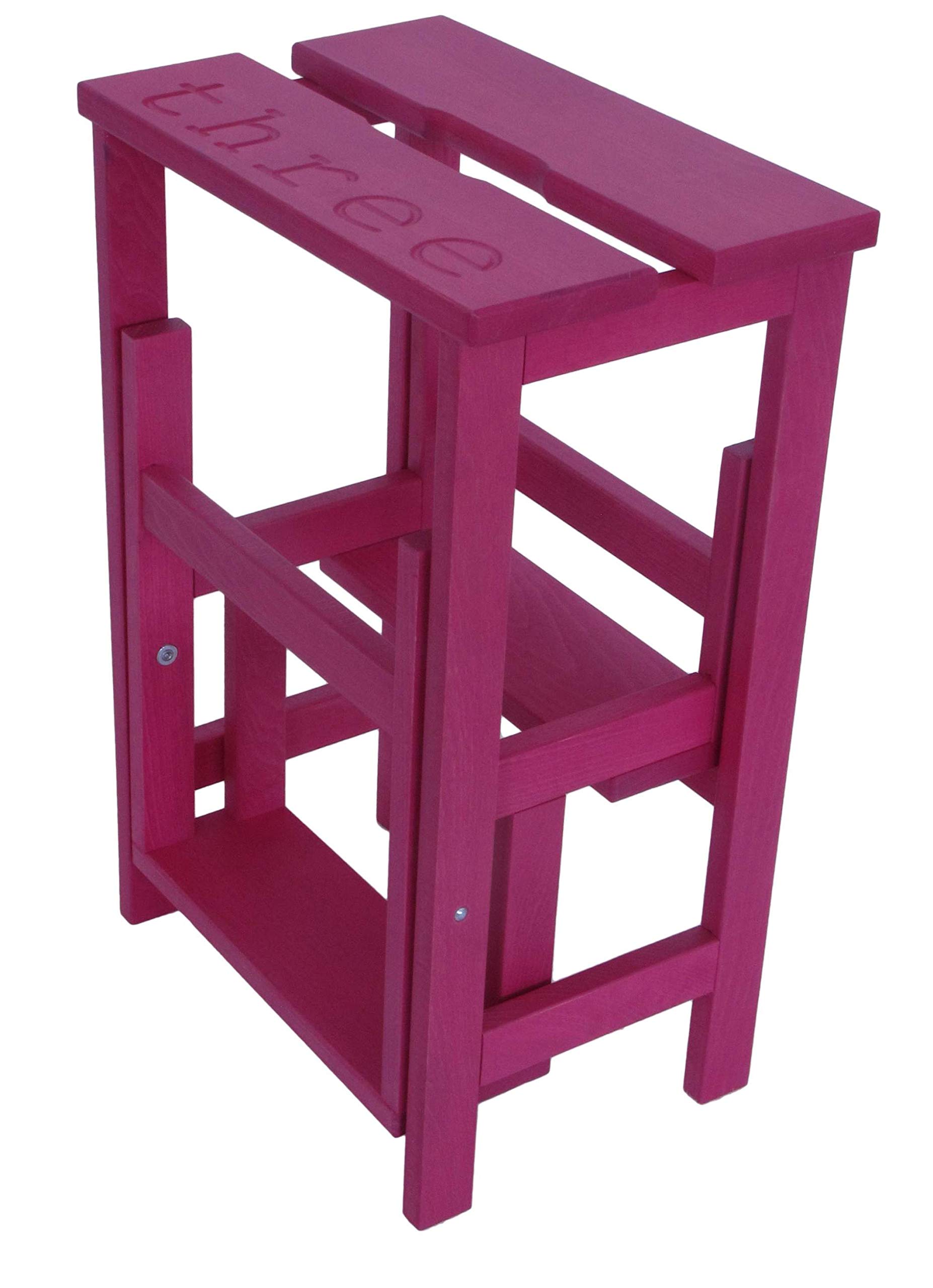 Marchepied escabeau Karn Happy Numbers en Bois de hêtre – marches rotatives numérotées avec sécurité – Cuisine Maison Made in Italy