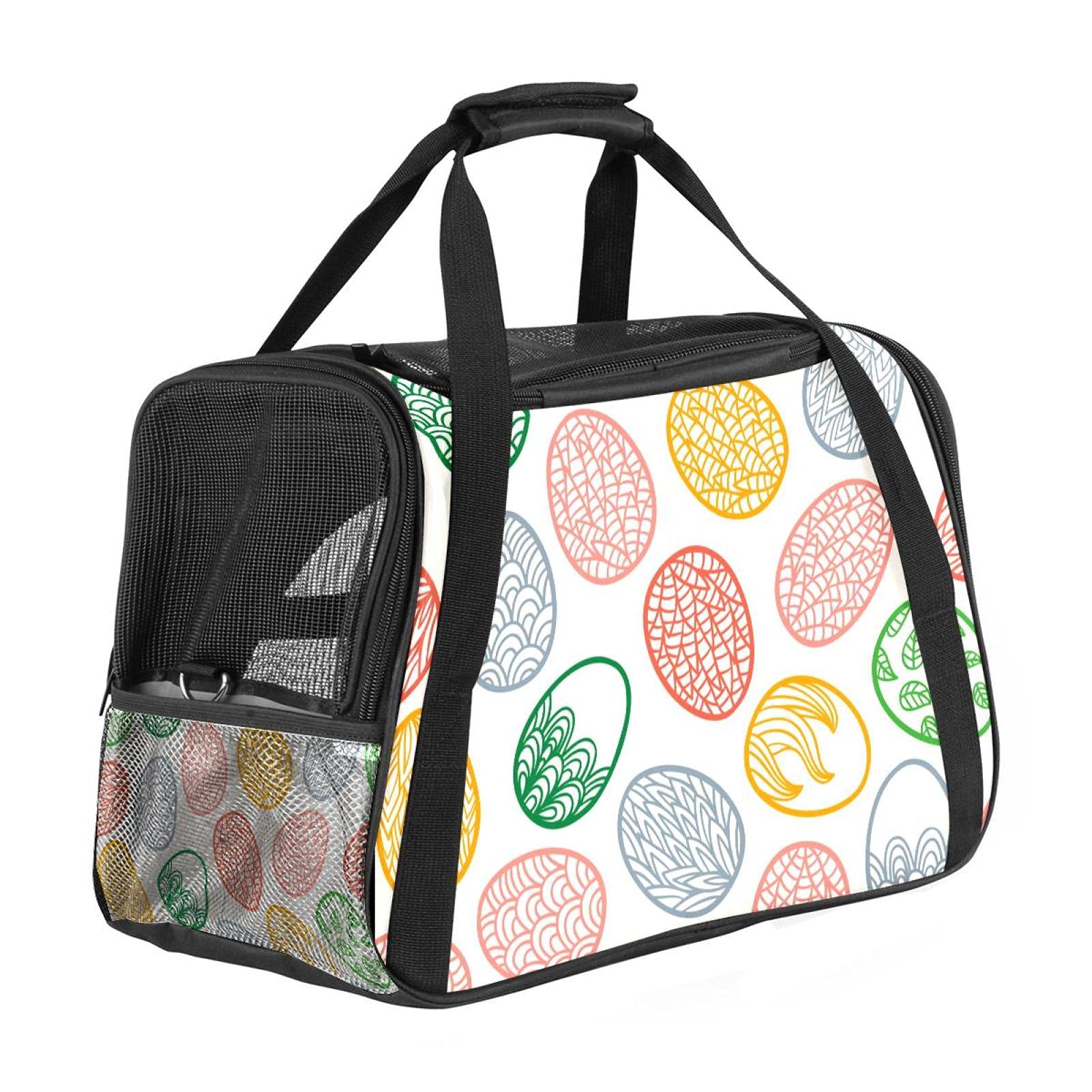 Sac de transport pour chat et chien portable souple motif œufs de Pâques