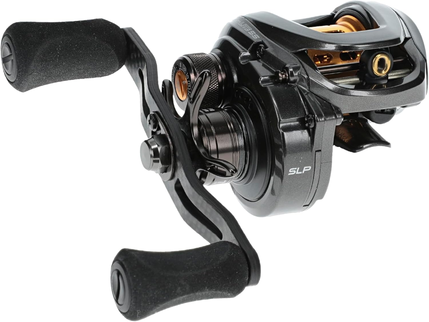 Lew’s Custom Lite SS Baitcast Fishing Reel, 10+1 Double Shielded Bearings, 7.5:1 Gear Ratio, Super Shallow 30 mm Spool, Tanso Tech Frame, Carbon Fiber Drag, Carbon Gray