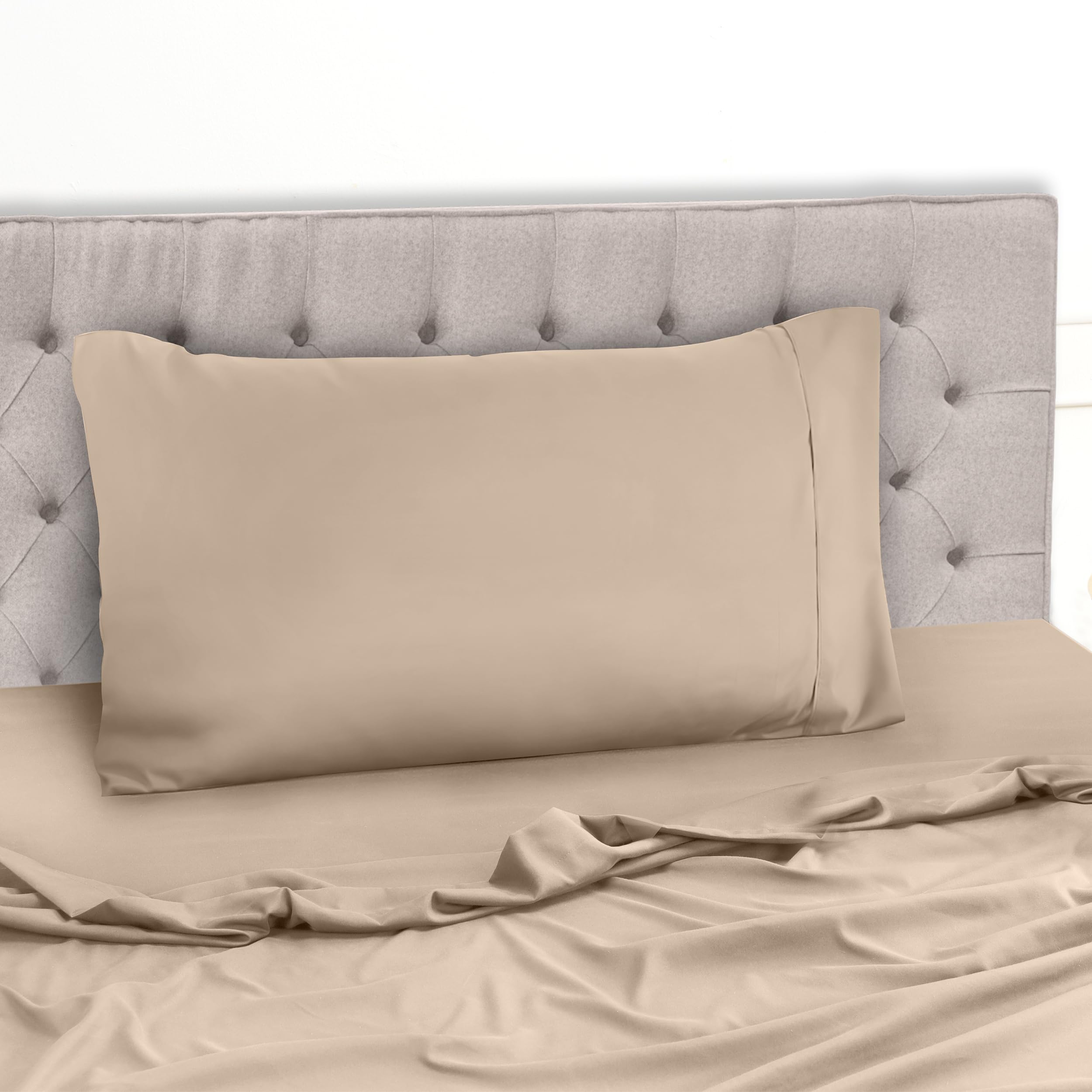 Utopia Bedding Juego de Sabanas 4 Piezas 135x190 - Poliéster Microfibra Cepillada - Oeko-Tex Certificado - Sábana Bajera, Sábana Plana y 2 Fundas de Almohada 50x75 (Cama 135, Gris) — view 158