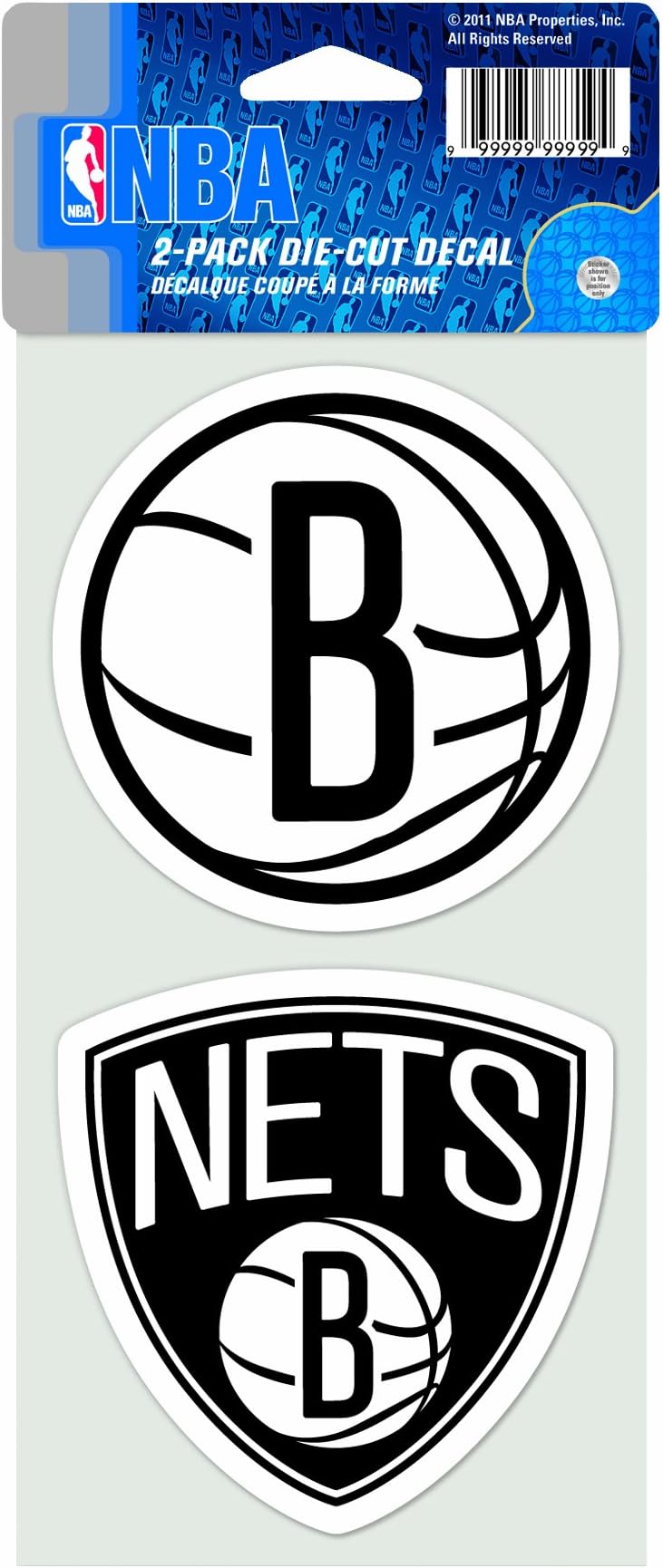 NBA Brooklyn Nets 4-by-8 Die Cut Decal
