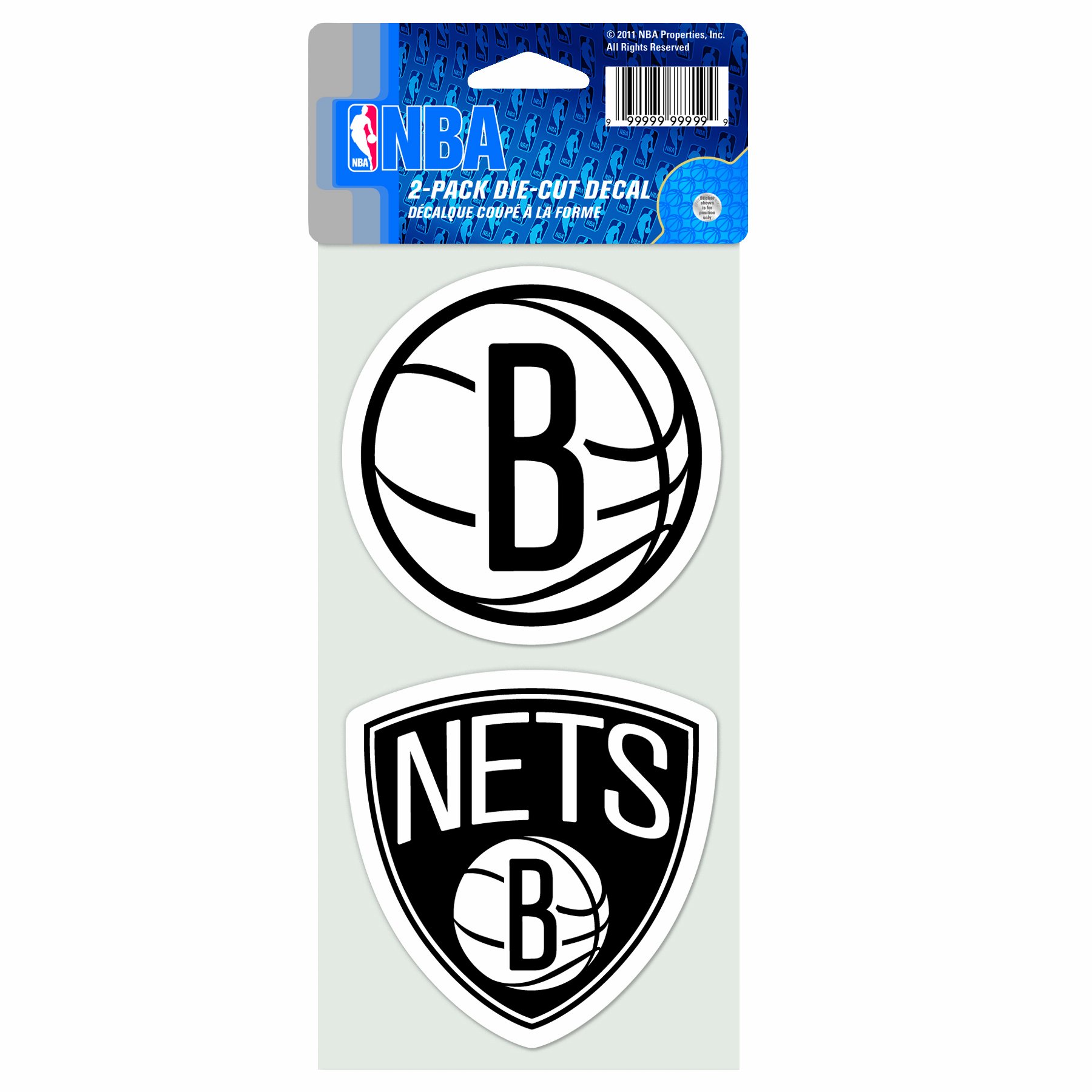 NBA Brooklyn Nets 4-by-8 Die Cut Decal