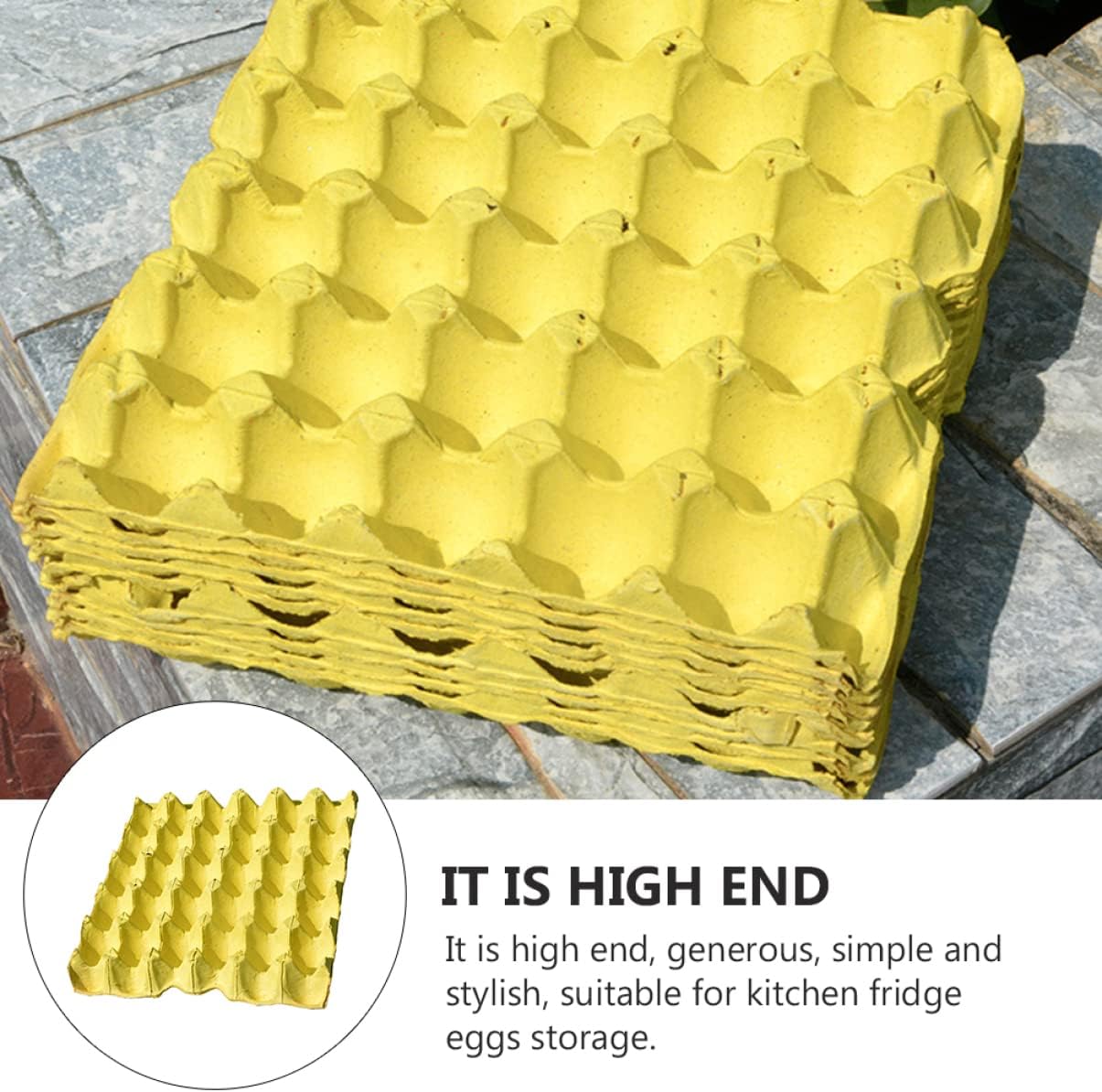 10pcs Egg Trays Counter Egg Holder Storage Containers Cartons Safe and Stylish Organizer