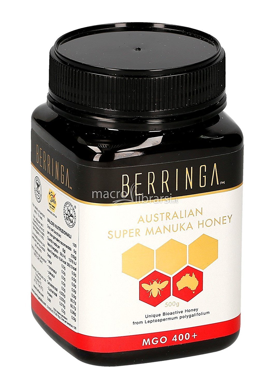 SUPER MANUKA MIEL ACTIVE MGO 400+ - 250 Gramos - Un efecto prebiótico que ayuda a mantener un sistema digestivo saludable y puede ayudar a promover bacterias beneficiosas