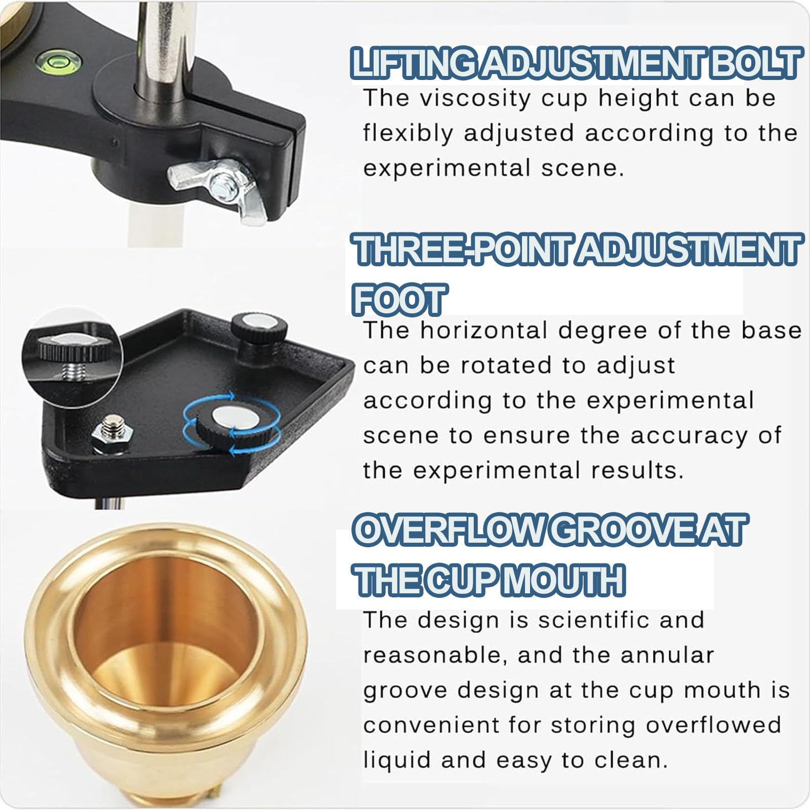 Viscosímetro De Copa para Pintura, Copa De Flujo Ford De 100 Ml con Soporte Ajustable Y Cronómetro, Boquilla De 4 Mm, 112-685 CST, para Pruebas De Pintura, Tinta, Recubrimientos Y Barnices.