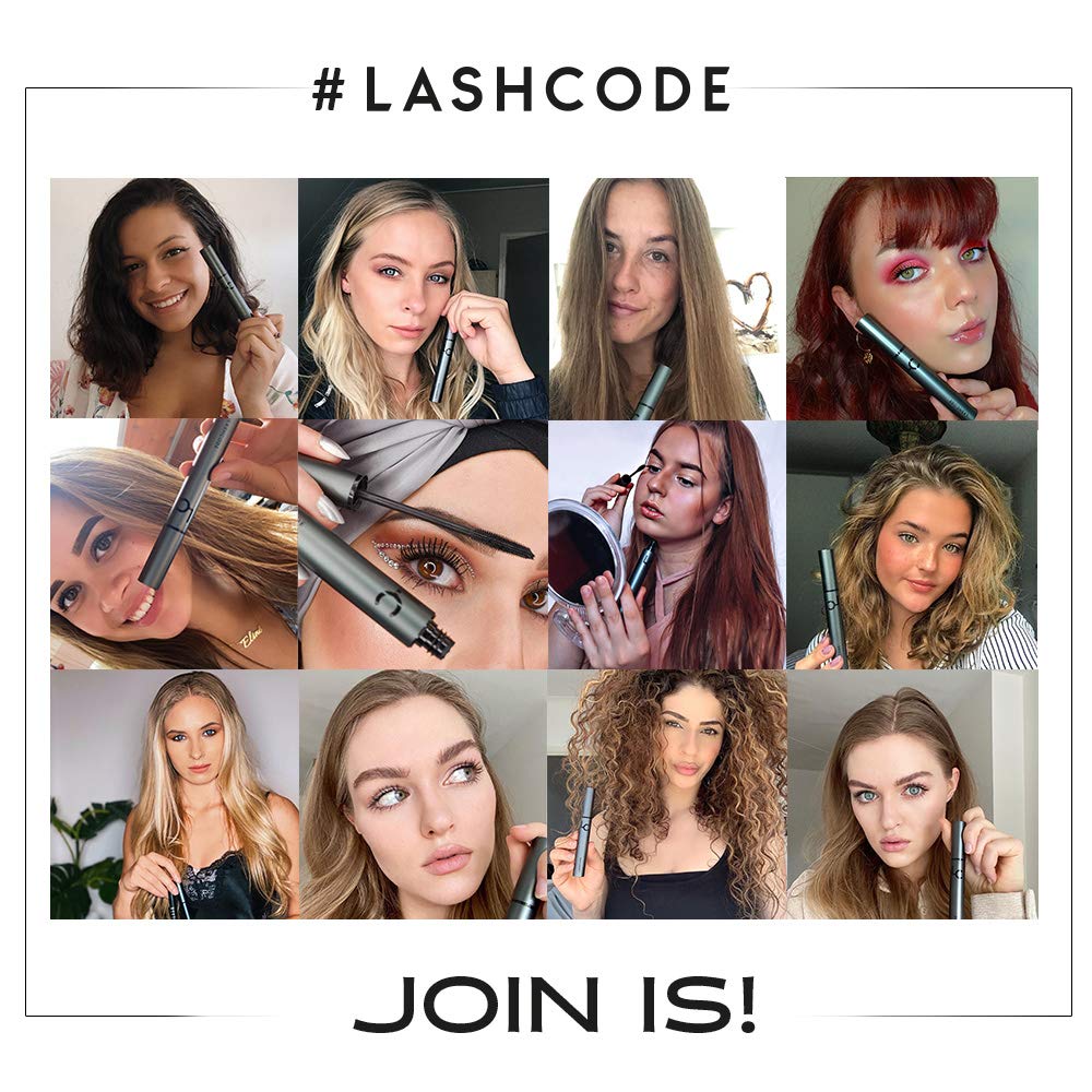 Eyelash Mascara 10ml - extending mascara, thickens and stimulates lash growth with baicalein, arginine and germ extracts; incredible look and multiplied lash volume