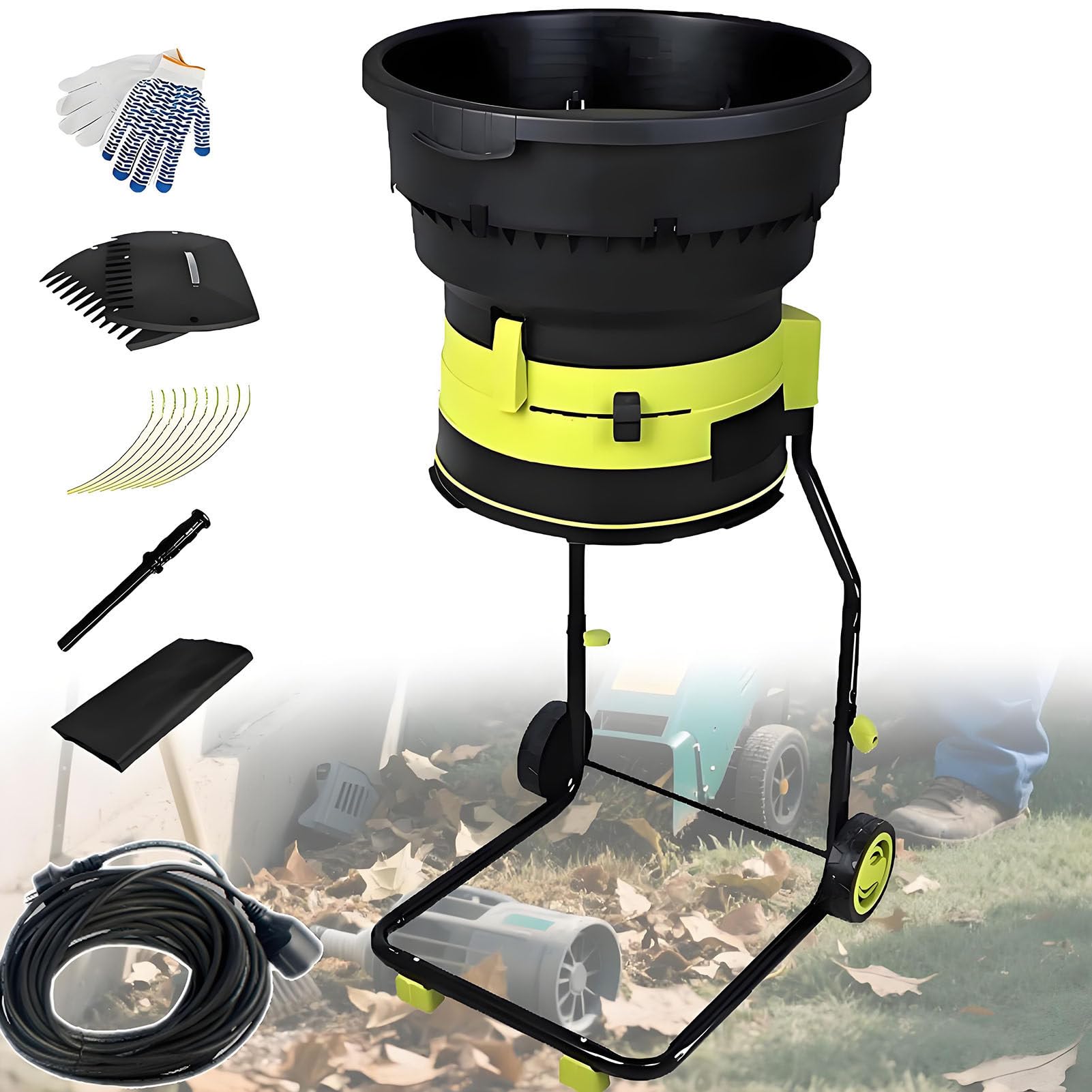 Biotrituratore Elettrico Tritafoglie 2500w 30m