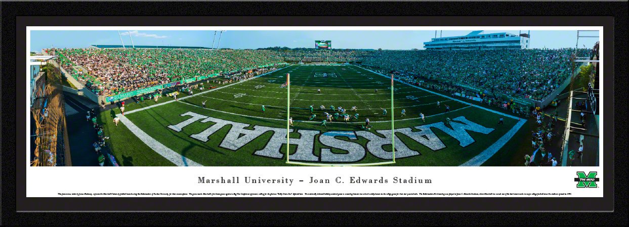 Marshall University Football - End Zone - Blakeway Panoramas College Sports Posters