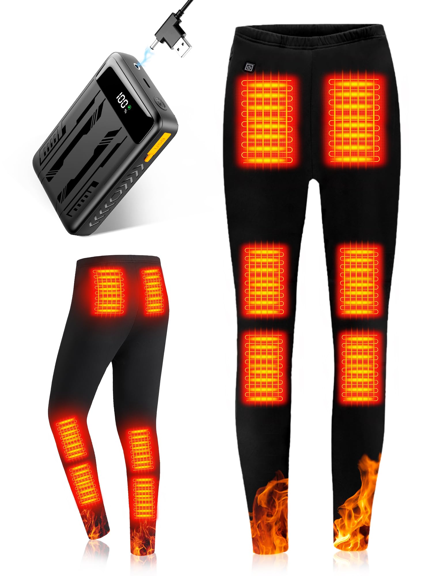 Amazon | [AGGOZ] 電熱パンツ 加熱パンツ【高温版75℃&40000mAhモバイル