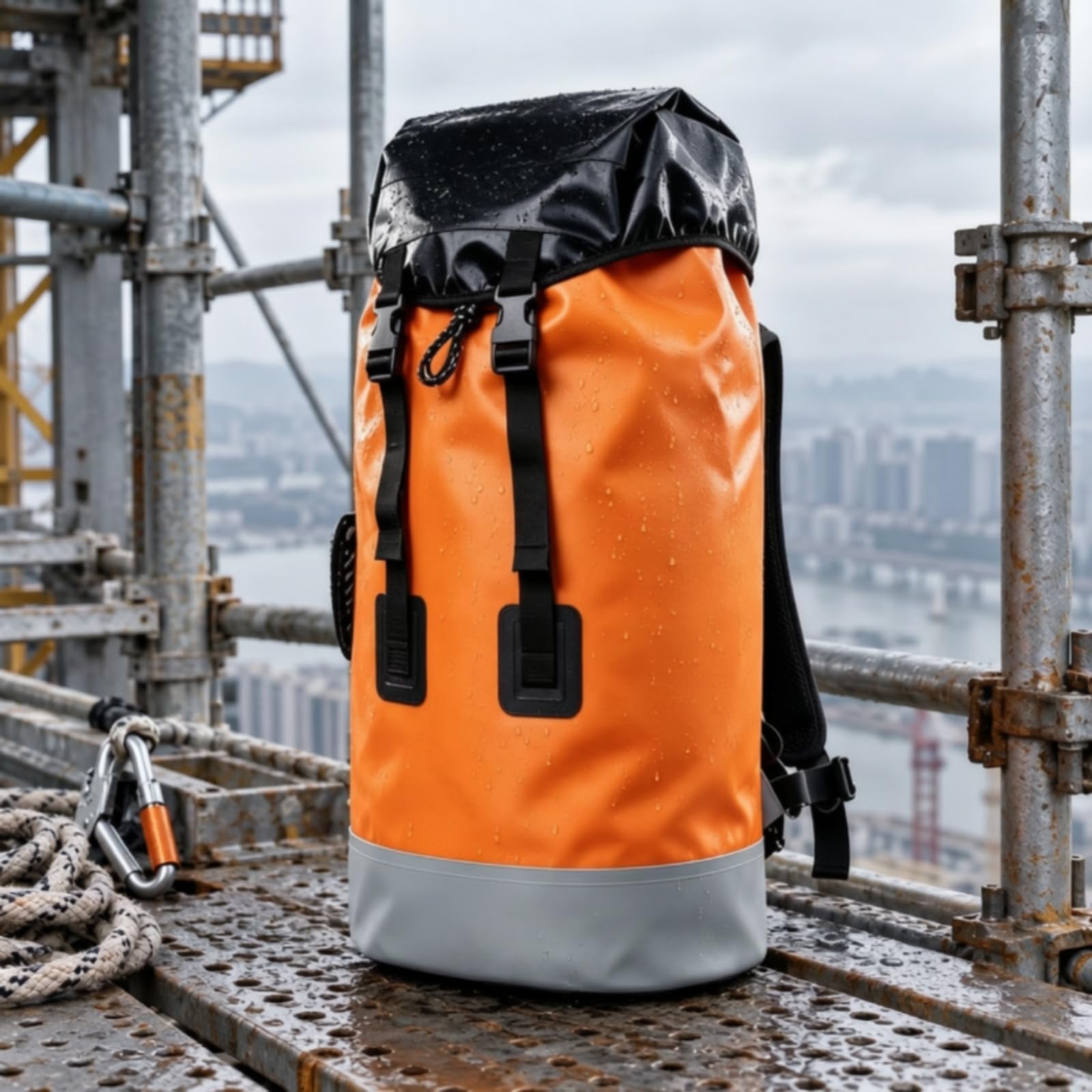 Zaino per Corda Spazioso Zaino da Alpinismo con Tasche Interne Borsa oggetti con Coulisse per Arrampicatori, Soccorritori