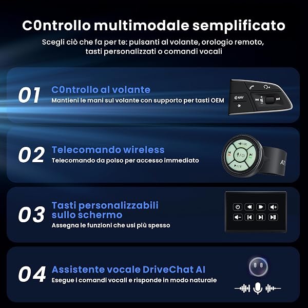 [14.1" QLED] X10 Autoradio Android, Schermo Flottante, 1 DIN e 2 DIN, AI Agent & AI Vision, LiveView Re-moto, Avviso Golden Hour, Parking Guard,4G LTE, 8G+128G, Audio 7.1.2 Canali, CP & AA Senza Fili - 3