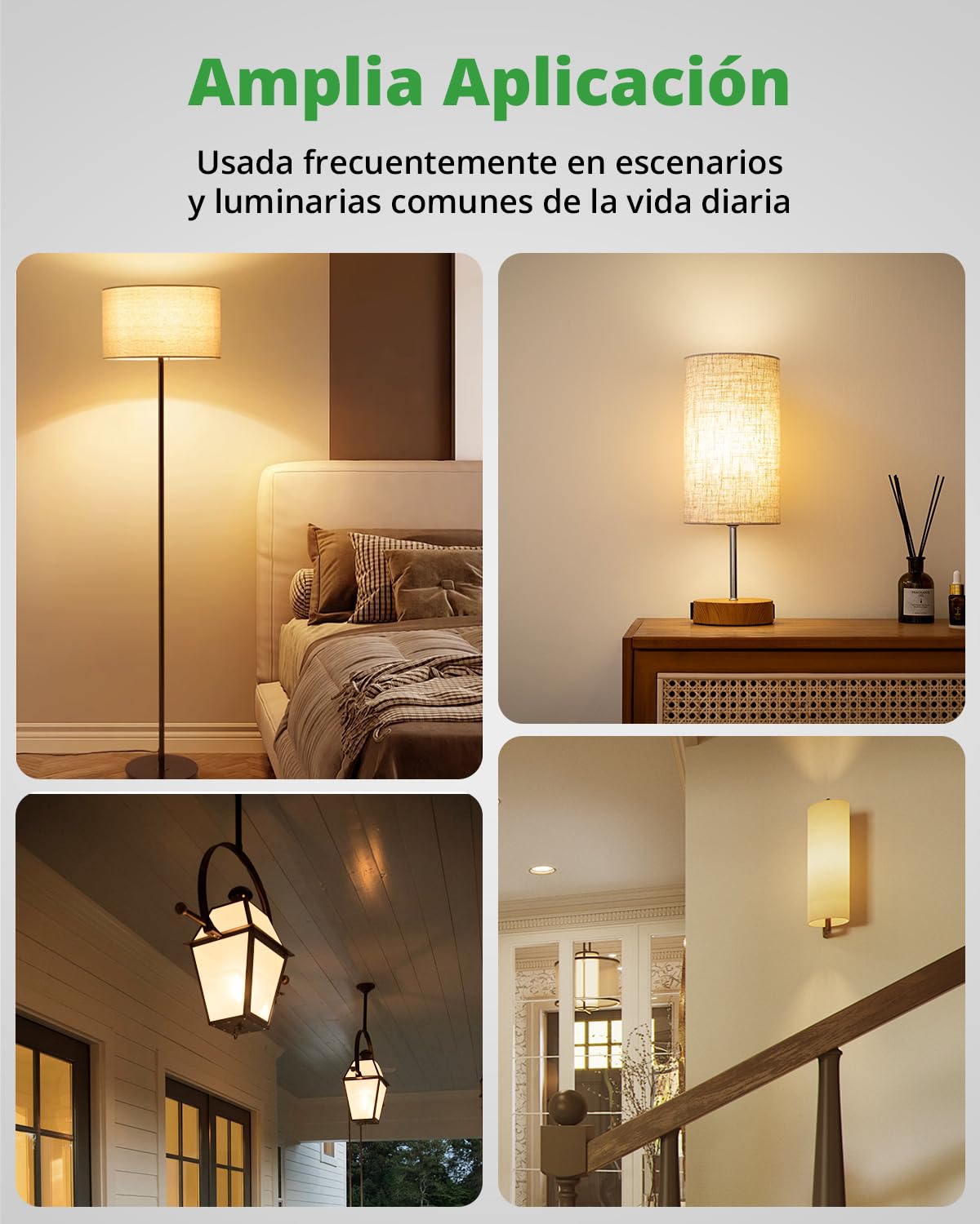 HOMEOW Bombilla LED E27 Luz Calida 3000K, 25W 2500LM, Equivalente a Bombillas Tradicional de 200W, Lampadas E27 Maiz Led Ahorro de Energía, No Regulable, AC 220-240V, Pack 4