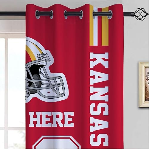 Miniatura 5 de Cortinas opacas personalizadas de Kansas City, juego de 2 paneles de cortinas opacas con aislamiento térmico, cortinas de oscurecimiento de