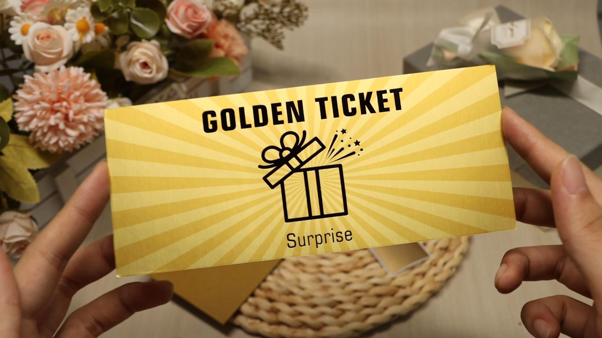 Amazon.com : WenmthG 5 Sets Golden Ticket With Envelope, Scratch