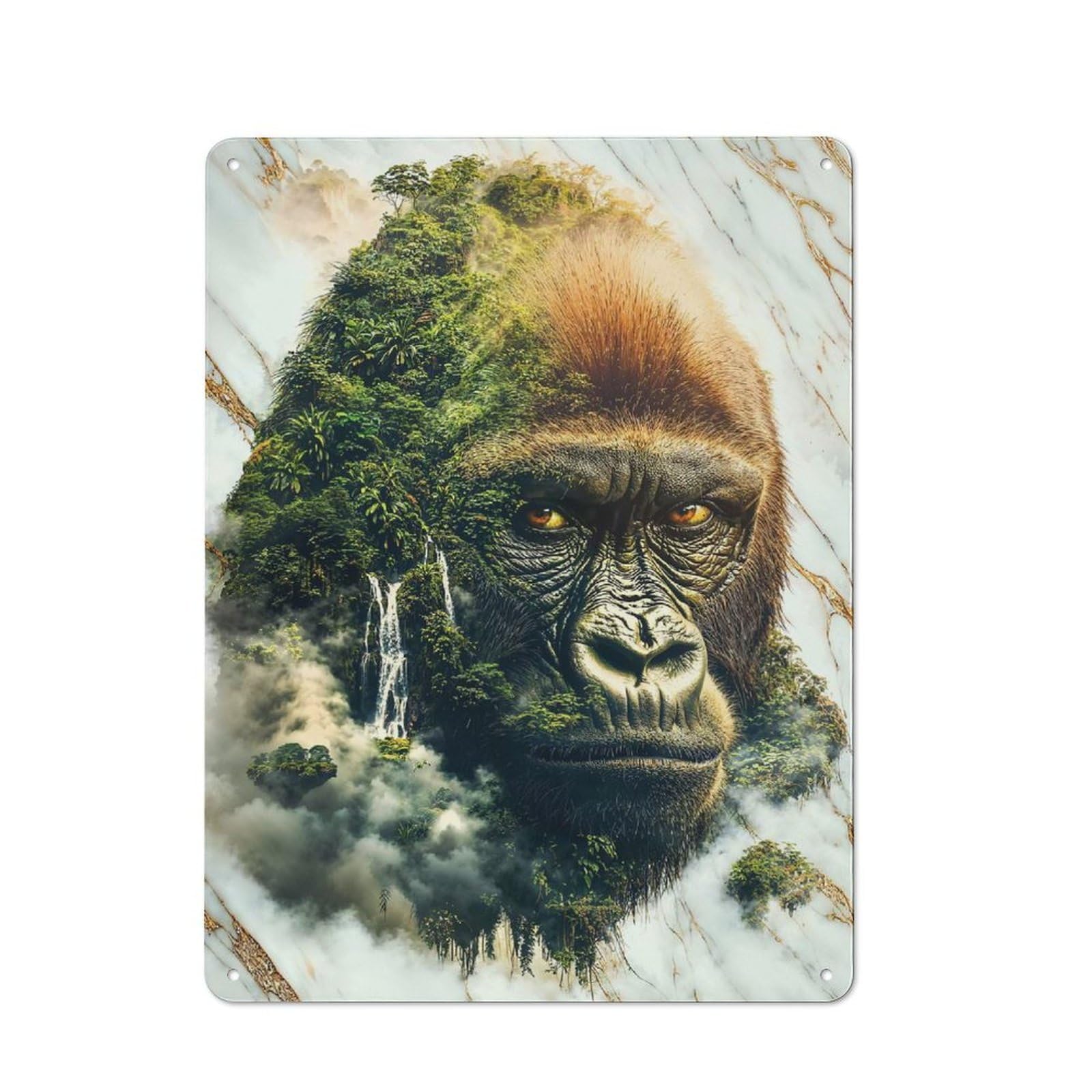 Junmoney Guardian Of The Jungle Retro Tin Sign 40X30cm For Bar Or Restaurant, For Collectors Of Retro Metal Wall Decor