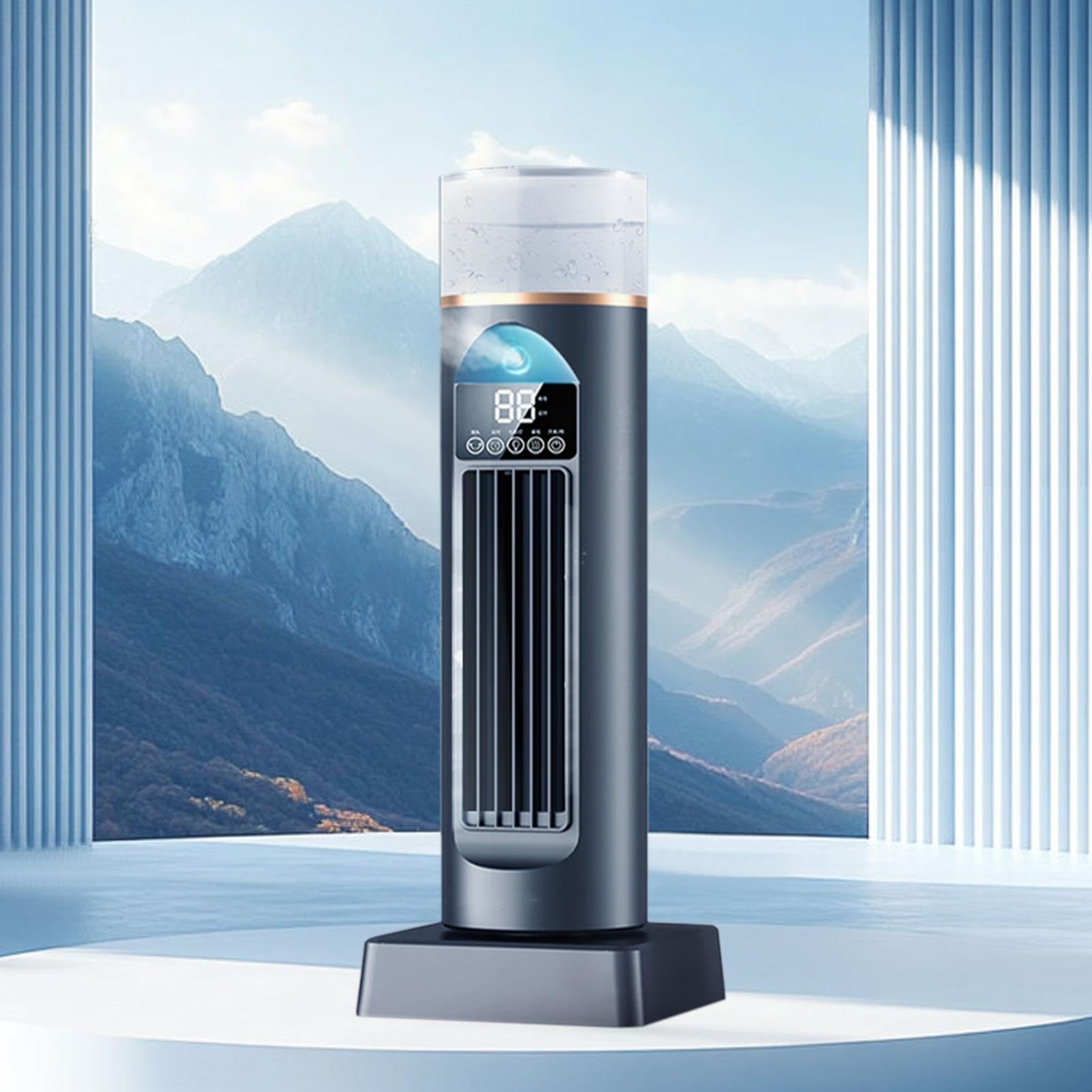 Ventilatore Aria Fredda Portatile Silenzioso Senza Pale Personale | Ventilatore Raffreddante, Raffrescatore d'Ambiente Per Soggiorno Casa Ufficio Dormitorio Campeggio Interno Garage