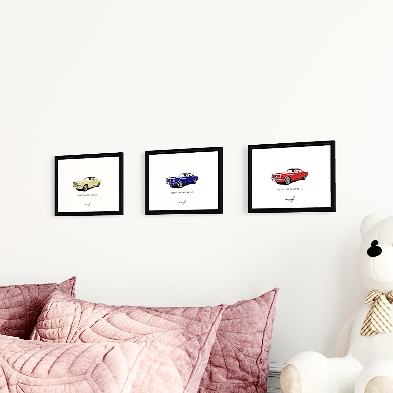 Amazon.co.jp: ポスター ビンテージカーポップアート アメ車 A4額入り