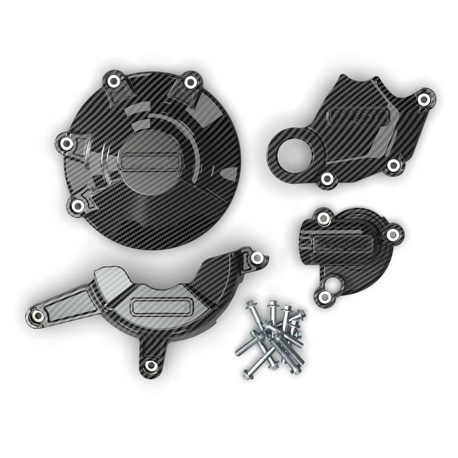 Cubierta Protección Embrague Motor Protector De La Tapa del Motor Motocicleta para Ducati 848 para EVO 848EVO 2008-2013 Embrague Alternador Pulso Ventana Motocicleta(Conjunto 2)