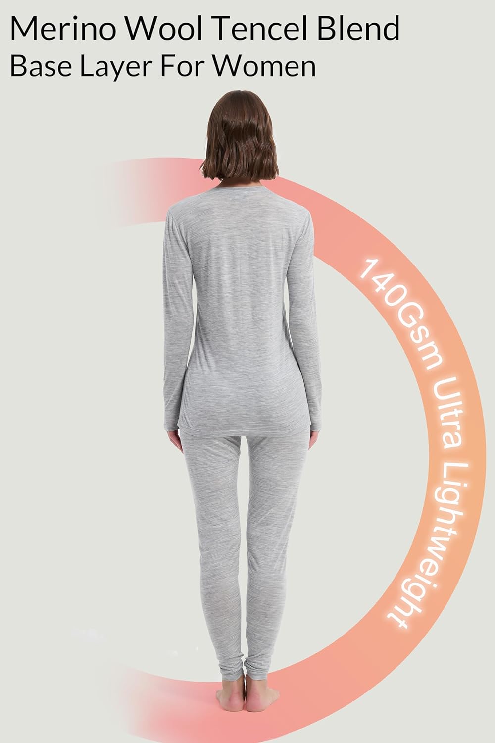 Merino Wool TENCEL Blend Baselayer Set, Thermal Underwear for Women, Redefined Softness & Lightweight Comfort - Image 2