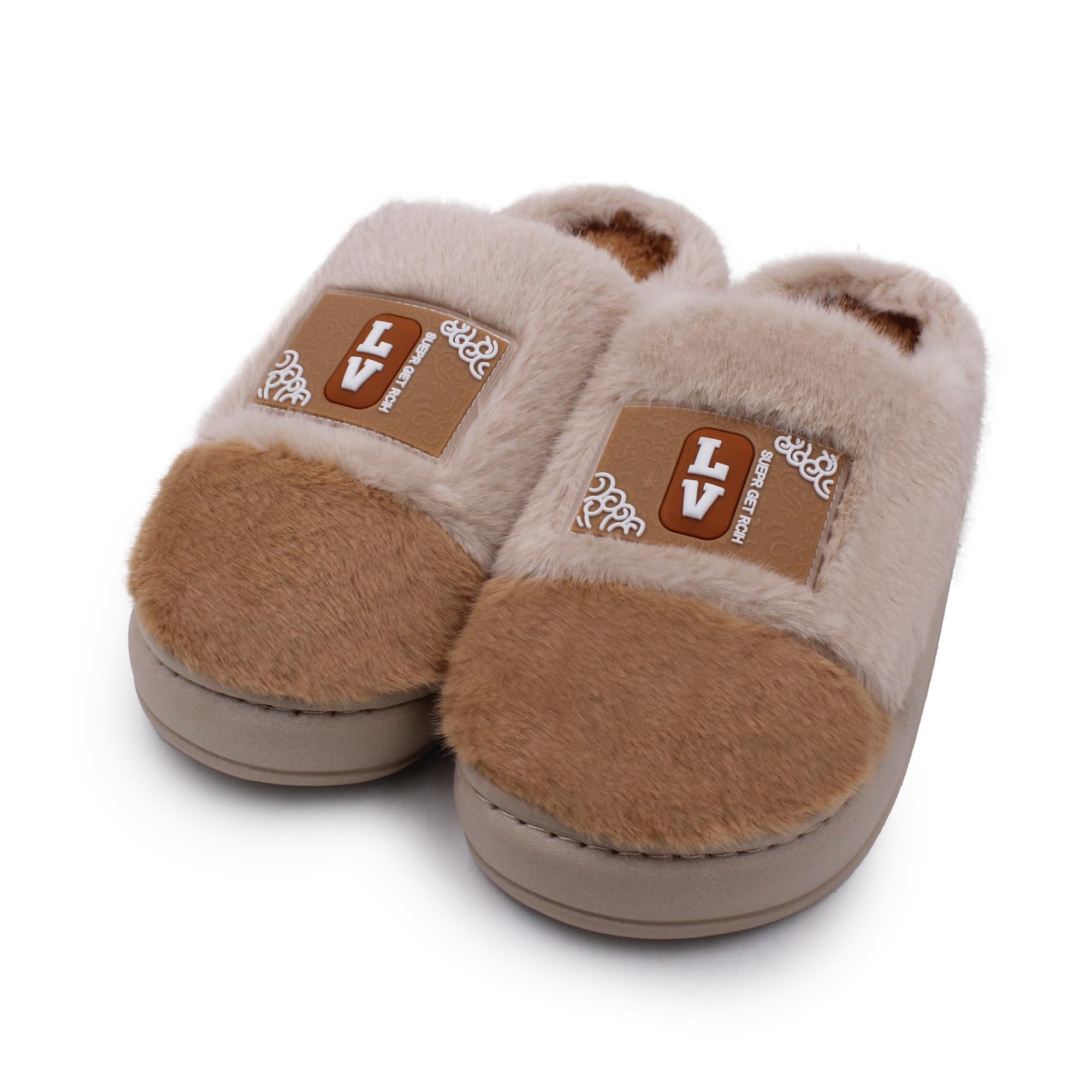 Women’s Fluffy Plush Indoor Winter Slippers | Soft Faux Fur Warm Slip-Ons for Home & Bedroom Use-image-22