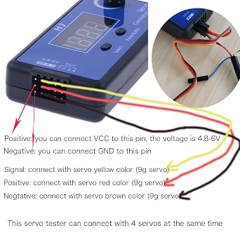 HJ Digital RC Servo Tester ESC Consistency Tester Controler Checker Test for RC Helicopter Airplane Car