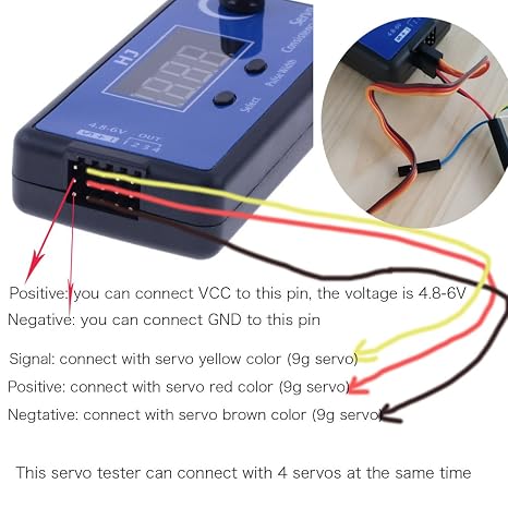 HJ Digital RC Servo Tester ESC Consistency Tester Controler Checker Test for RC Helicopter Airplane Car