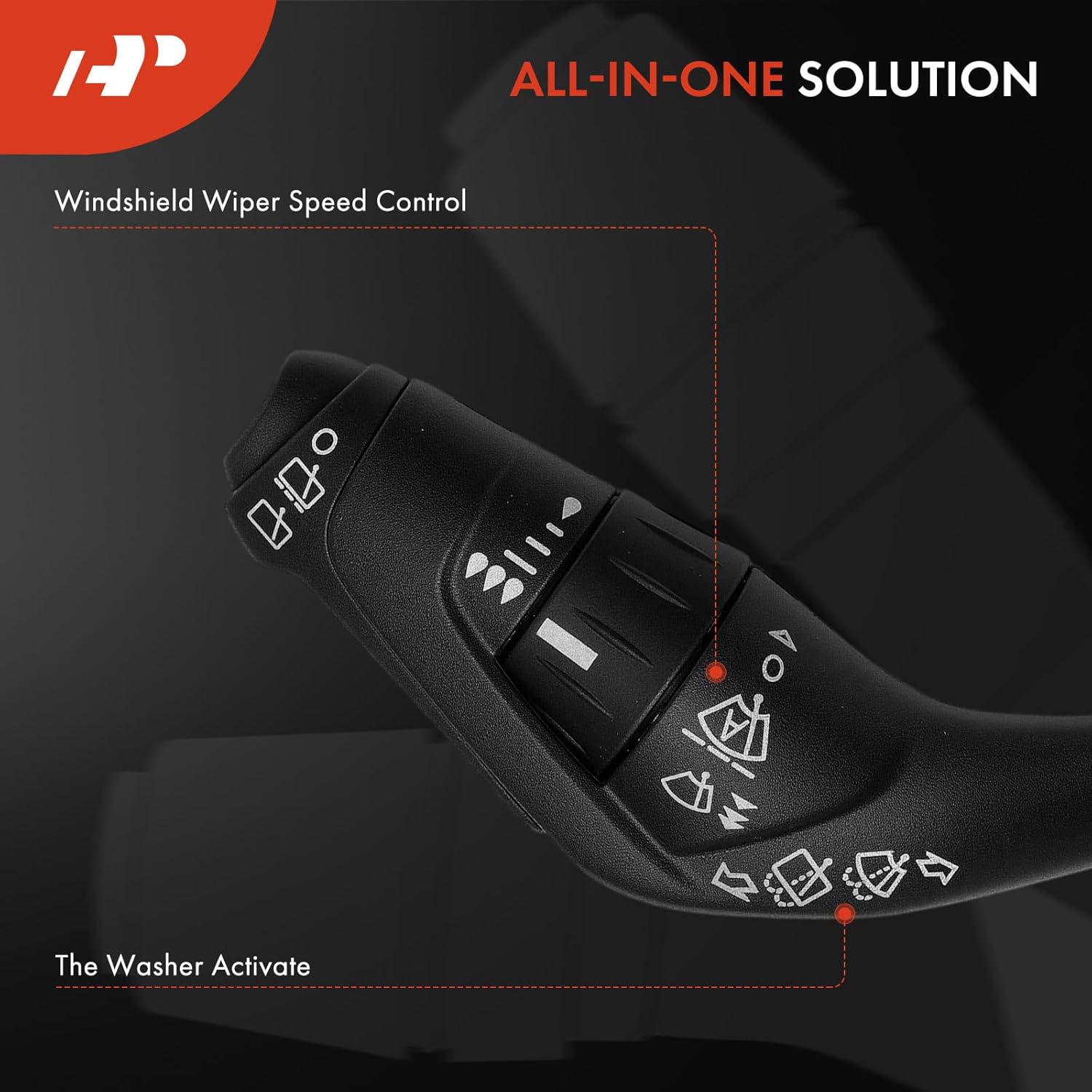 A-Premium Windshield Wiper Switch Assembly Compatible with Ford Escape 2014-2019, C-Max CMax 2013-2018, Transit Connect 2015-2018