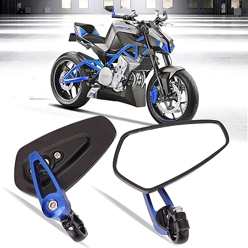 Vista 22 de Espejo retrovisor CNC amarillo de 7/8 pulgadas, compatible con Honda GROM MXS125 CB500F Yamaha MT-03 MT-07 FZ-07 MT-09 MT-10 Z125 Pro Z650 Z750