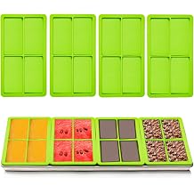Large 4 Cavity Silicone Tray Dividers for Harvest Right Freeze Dryer Large Trays, 4 Pieces Green Silicone Trays for Harvest Right Freeze Dryer Accessories