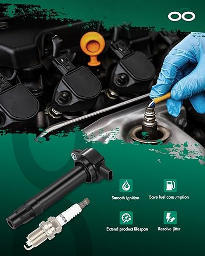 Vista 348 de SCITOO 1 bobinas de encendido con 4 bujías de iridio para Chevrolet 2011-2015 Cruze 1.4L 2016 Cruze Limited 1.4L 2012-2020 Sonic 1.4L 2013-2021 Trax