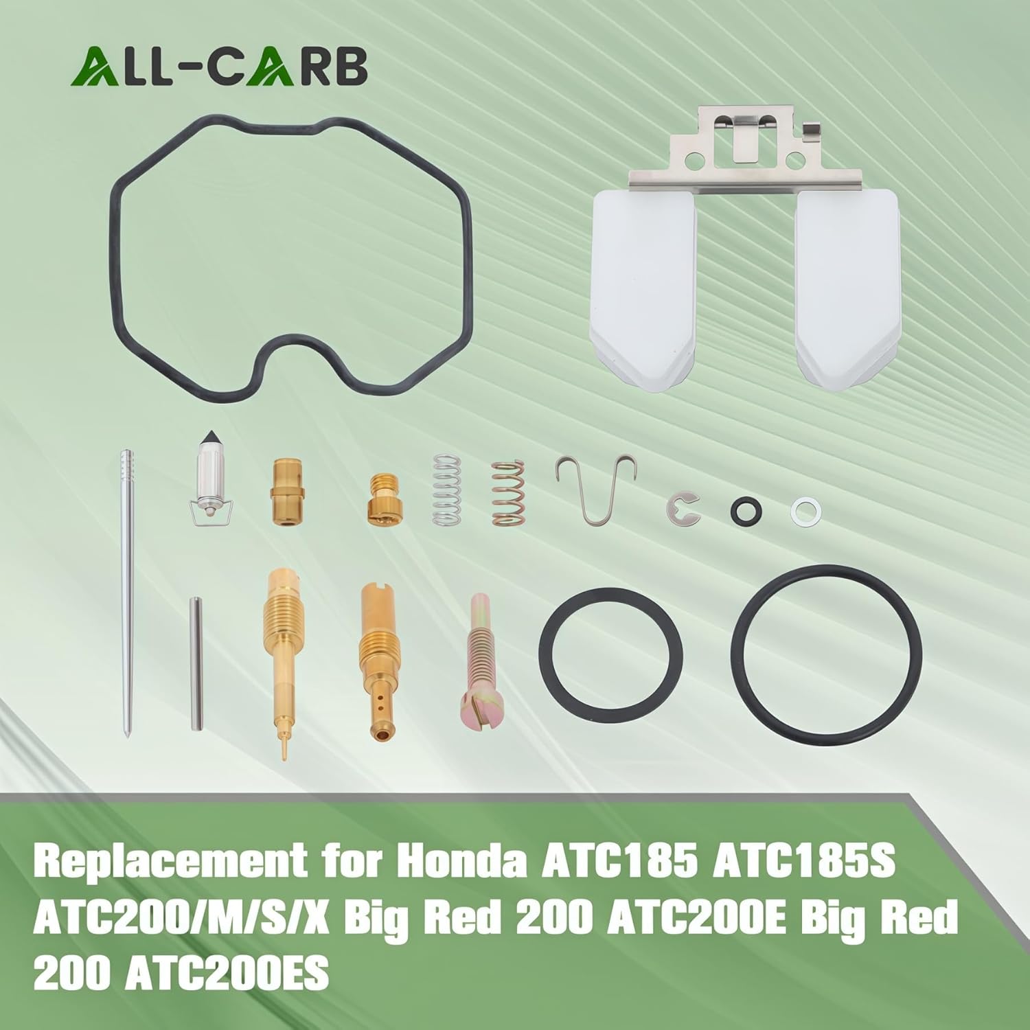 Carburetor Carb Repair Kit Replacement for Honda ATC185 ATC185S ATC200 Big Red 200 ATC200E Big Red 200 ATC200ES