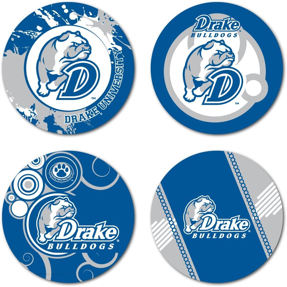 VictoryStore Coasters - Drake University Coaster Set, Fun Designs, Set of 4