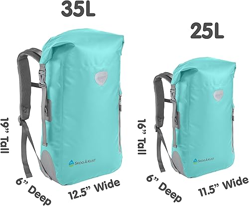 Miniatura 7 de Skog Å Kust BackSak Mochila impermeable de servicio pesado - Bolsa de equipo para deportes, viajes y más - Tamaños de 25 y 35 litros